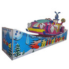 Pink color good fiberglass quality  flying sleigh car for indoor and outdoor playground entertainment