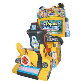 China Arcade game yellow color fiberglass material high definition LCD racing simulation factory