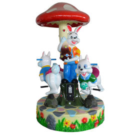 China 3 seats small rabbit carousel with cute cartoon design for kids indoor playground factory