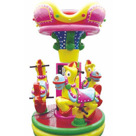 China 3 seats donkey merry go round with cute cartoon design for kids amusement park factory