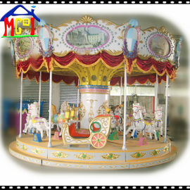 China 16 seats horse carrousel kiddie merry go round for amusement park family fun factory